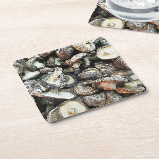 Shiitake Mushrooms Rechteckiger Pappuntersetzer (angewinkelt)