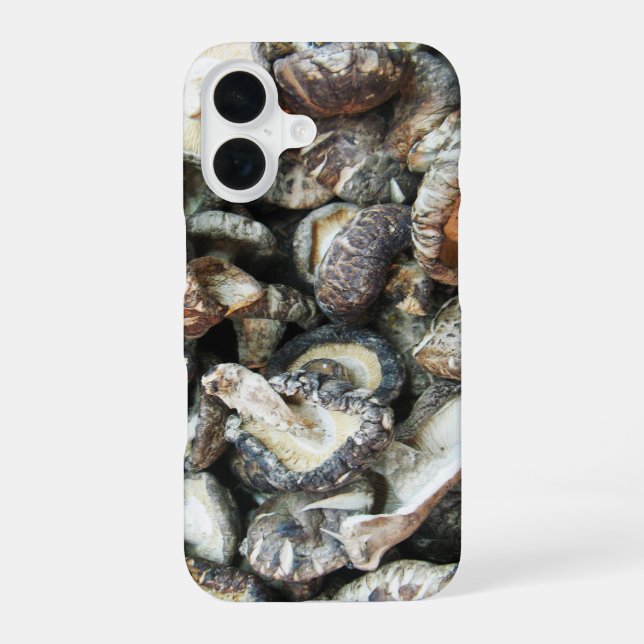 Shiitake-Pilze iPhone 16 Hülle (Rückseite)