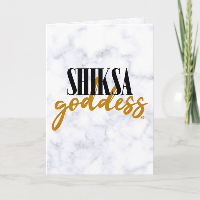 Shiksa Goddess Elegant 90er Typografie Juden Karte (Vorderseite)