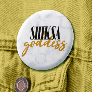 Shiksa Goddess Elegante Typografie Funny Jewish Button