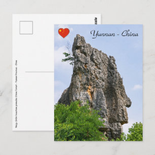 Shilin-Felsnadeln Steinwald - Yunnan, China, Asien Postkarte