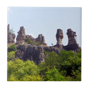 Shilin pinnacles Steinwald - Yunnan, China, Asien Fliese