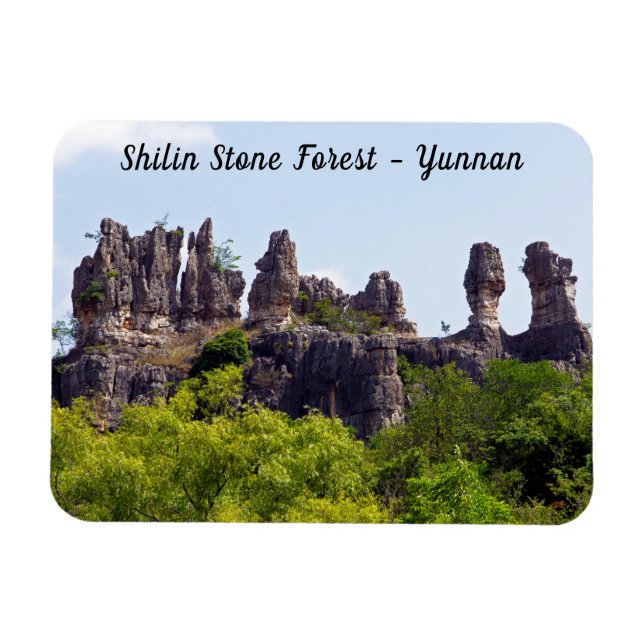 Shilin pinnacles Steinwald - Yunnan, China, Asien Magnet (Horizontal)