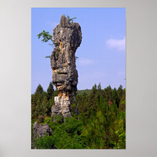 Shilin pinnacles Steinwald - Yunnan, China, Asien Poster