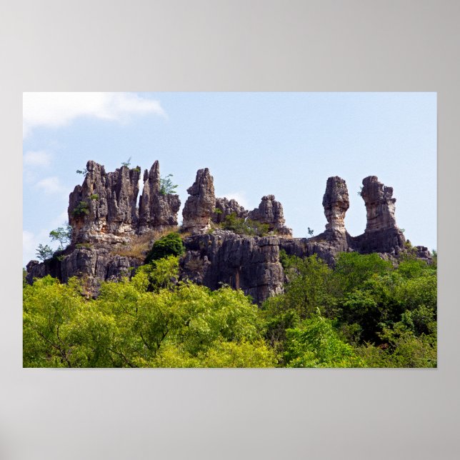 Shilin pinnacles Steinwald - Yunnan, China, Asien Poster (Vorne)