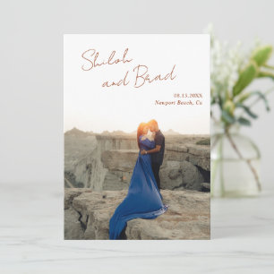 Shiloh Copper Moderne elegante Hochzeit Save The Date