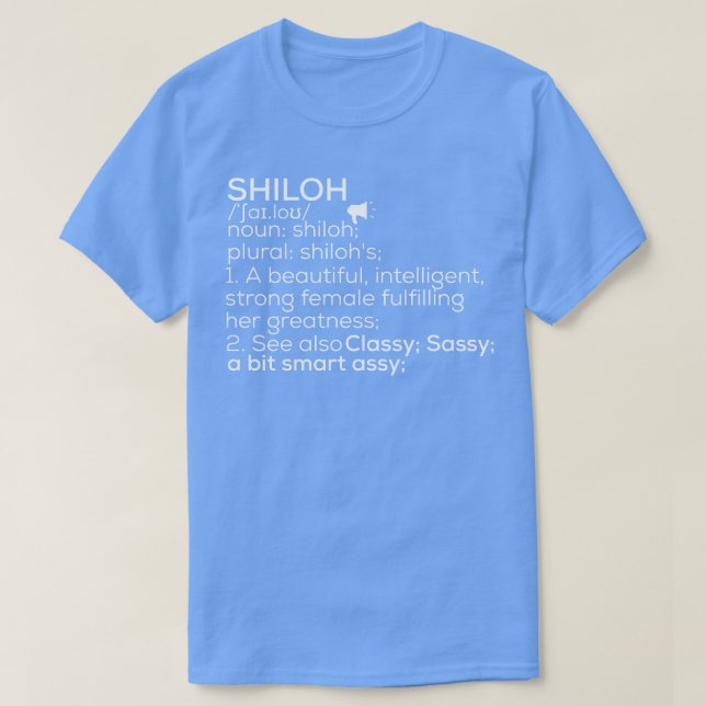 Shiloh Name Shiloh Definition Shiloh weiblicher Na T-Shirt (Design vorne)