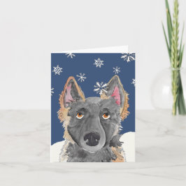 Shiloh Schäfer mit Schnee Feiertagskarte