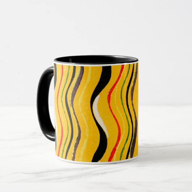 Shima-Shima, farbenfrohes Muster, Tasse (Vorderseite Links)