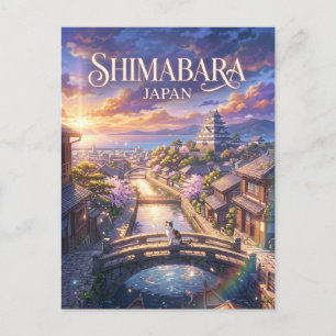 Shimabara, Japan Postkarte
