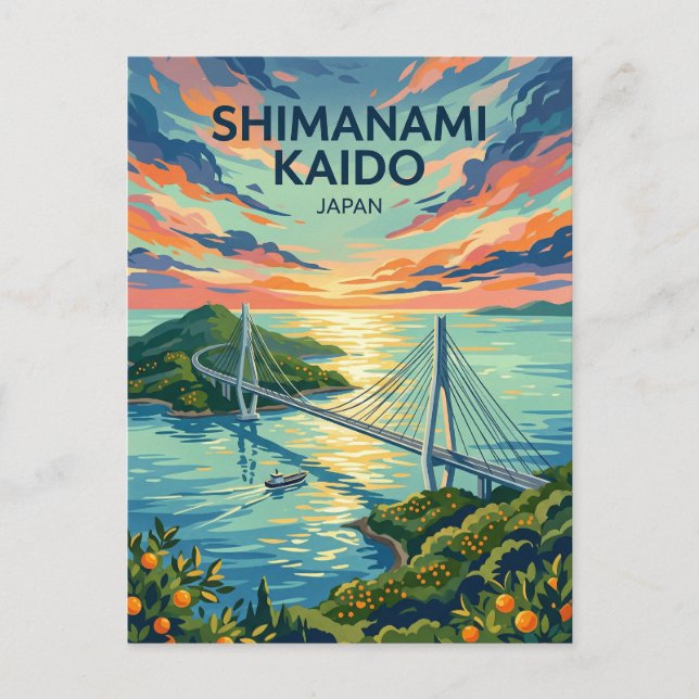 Shimanami Kaidō Japan Postkarte (Vorderseite)