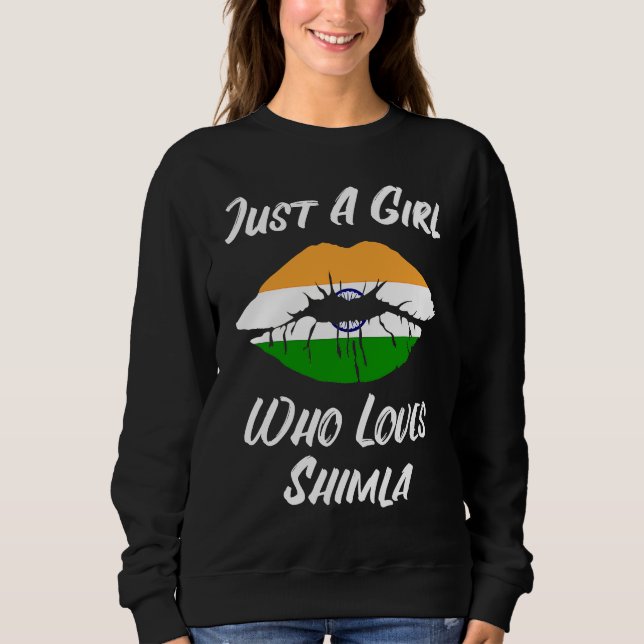 Shimla lips mouth love Indian flag Sweatshirt (Vorderseite)