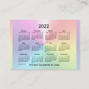 Shimmer Calendar 2022 von Janz Mighty Business Car Visitenkarte