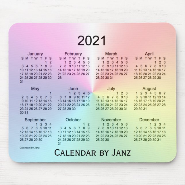 Shimmer-Kalender 2021 von Janz Mouse Pad Mousepad (Vorne)