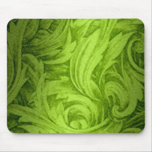 Shimmer Leaf Damask Mouse Pad Mousepad