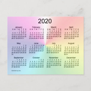 Shimmer Mini Kalender 2020 von Janz Postkarte