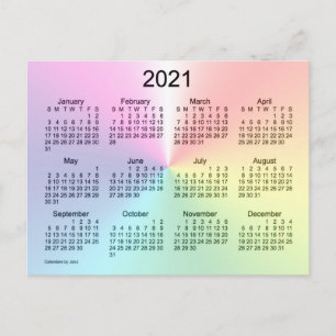 Shimmer Mini Kalender 2021 von Janz Postkarte