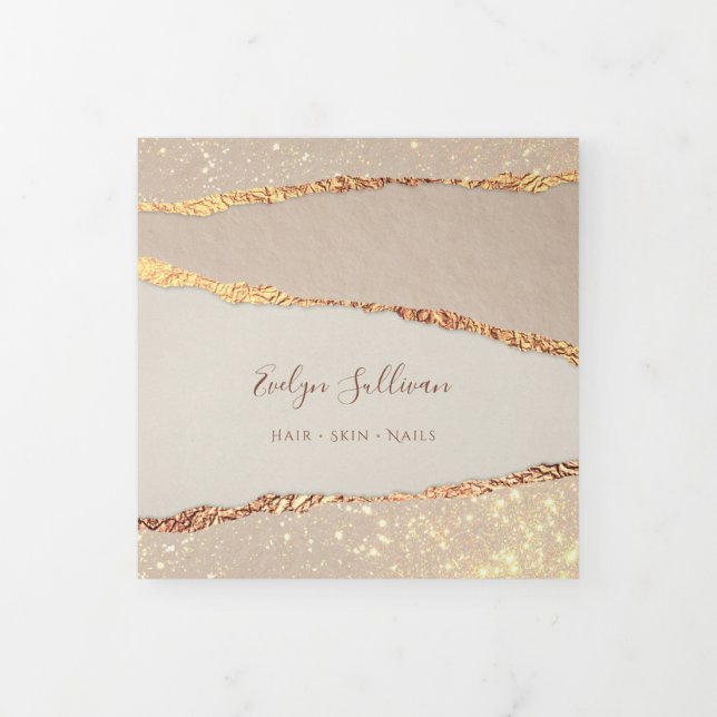 Shimmer Ripped Paper Trifold Broschüre (Cover)