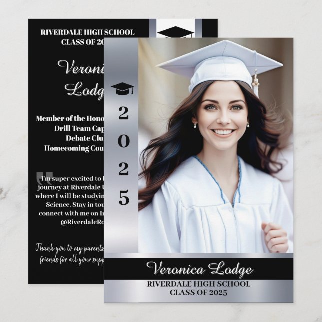 Shimmer Shine Abschluss Ankündigung Foto-Karte (Vorne/Hinten)