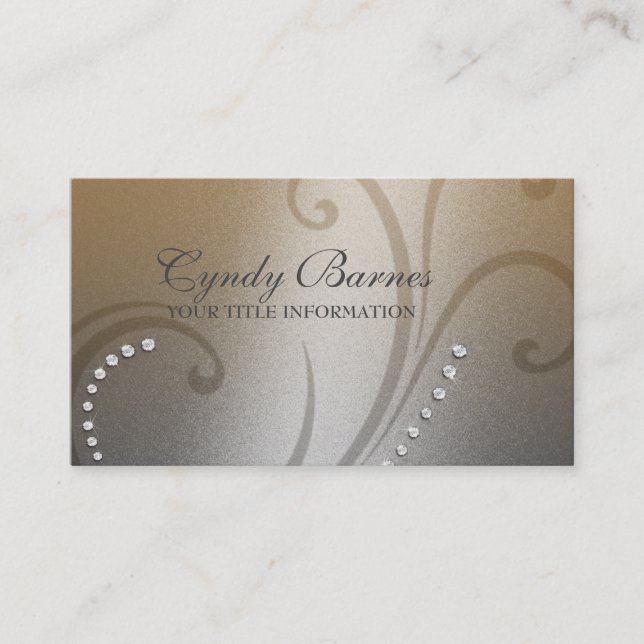 Shimmer und Crystals Business Card Visitenkarte (Vorderseite)