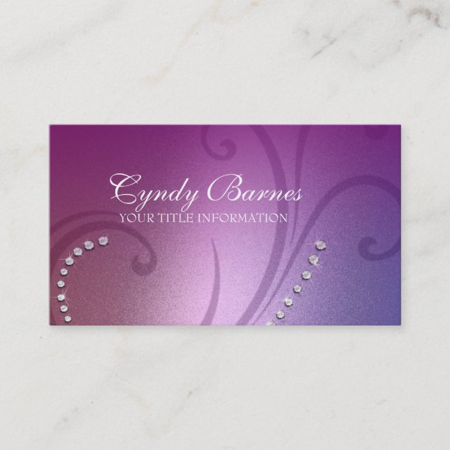 Shimmer und Crystals Business Card Visitenkarte (Vorderseite)