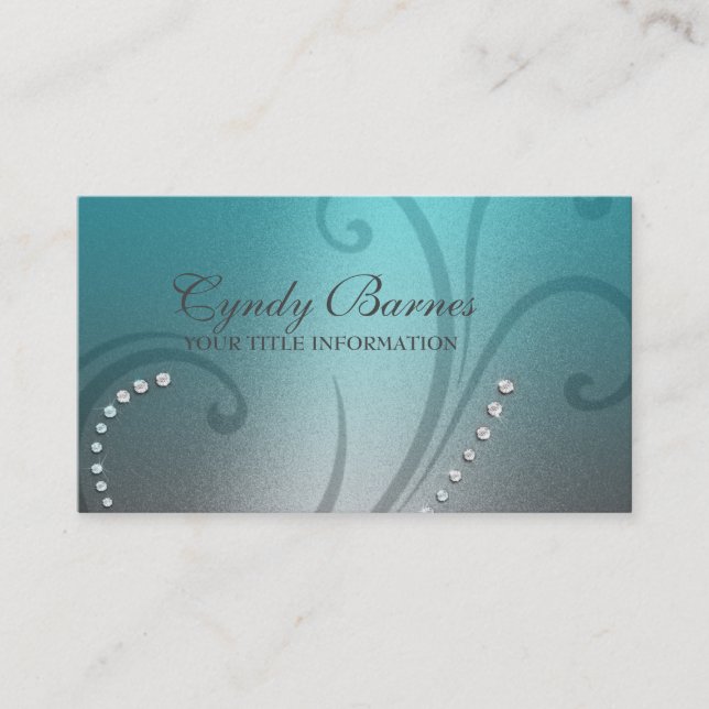 Shimmer und Crystals Business Card Visitenkarte (Vorderseite)