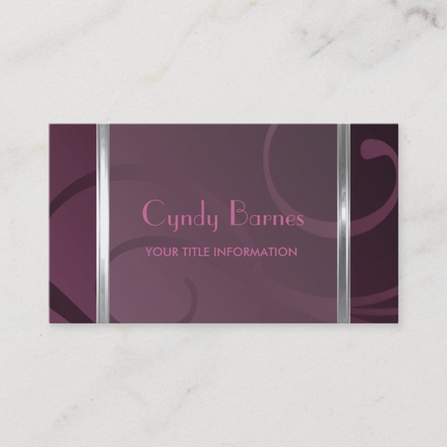 Shimmer Wirbel Business Card Visitenkarte (Vorderseite)