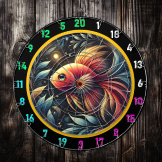 Shimmering Betta Dartboard Game Set Dartscheibe