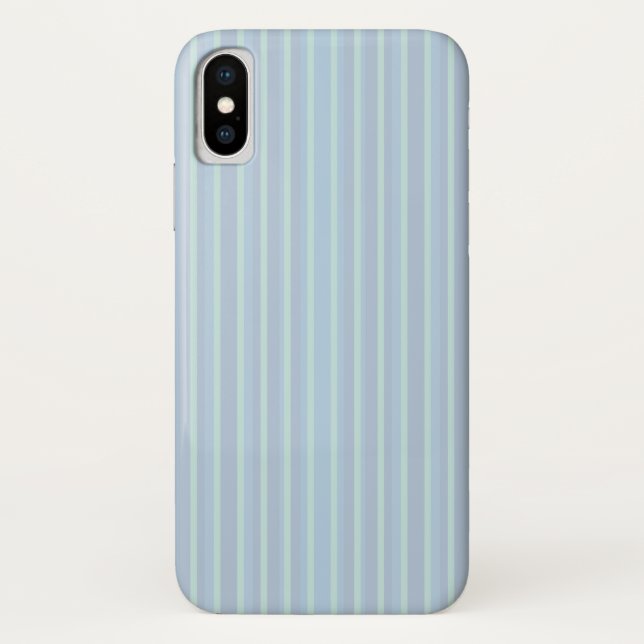 Shimmering Blue Striped Case Mate iPhone X Fall (Rückseite)