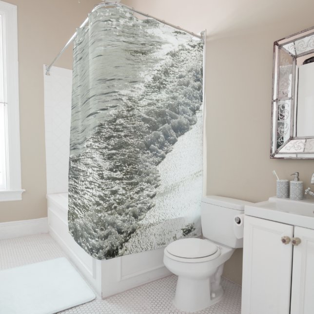 Shimmering Caribbean Ocean Glam 1 Duschvorhang (Beispiel)