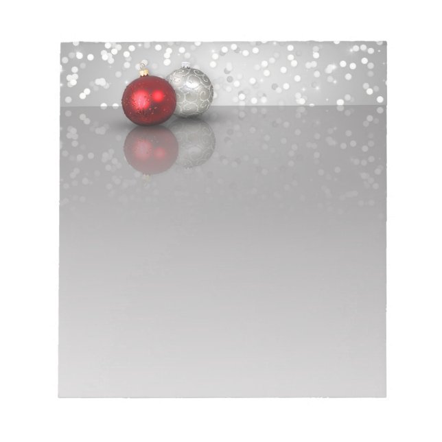 Shimmering Christmas Ornaments - Notepad Notizblock (Vorderseite)