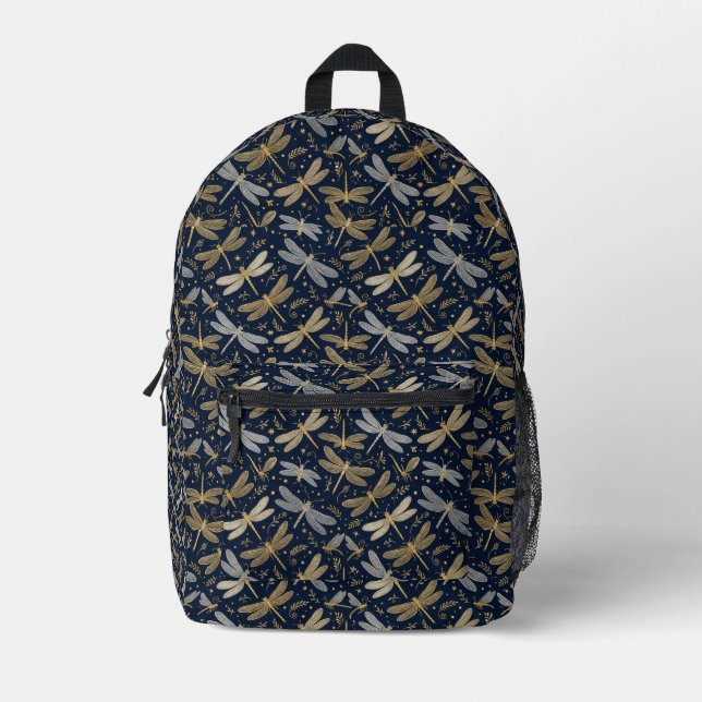 Shimmering Dragonfly Backpack Bedruckter Rucksack (Vorderseite)
