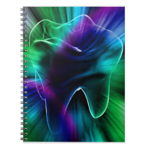Shimmering Tooth Design Dentist Notebook Notizblock