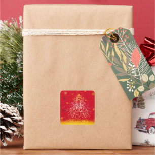 Shimmering Weihnachtsbaum Pkg Stickers