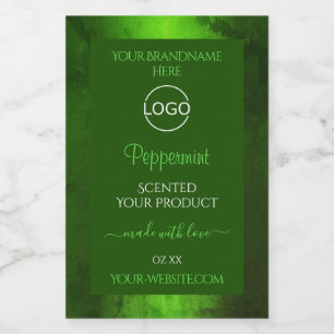 Shimmery Green Marble Modern Product Labels Logo Lebensmitteletikett