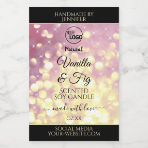Shimmery Lila-Gold-Glitzer-Logo-Produktkennzeichnu Lebensmitteletikett