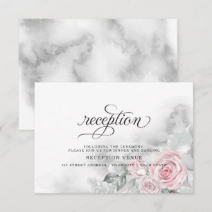 Shimmery Pink Roses BarefootBride™ Einladung