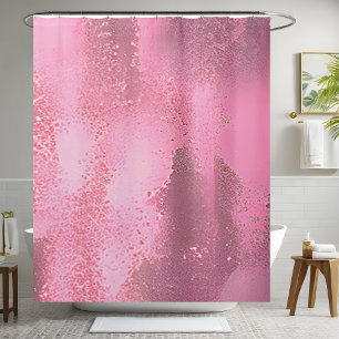 Shimmery Pink Sequin Duschvorhang