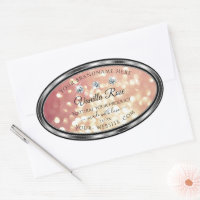 Shimmery Rose Gold Glitzer Produktkennzeichnungen