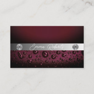 Shimmery Silver Sparkle Glitzer Business Card Visitenkarte