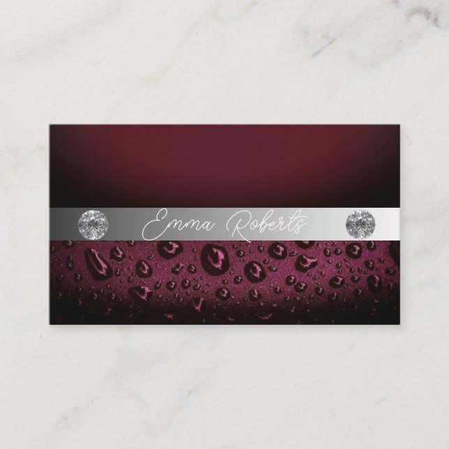 Shimmery Silver Sparkle Glitzer Business Card Visitenkarte (Vorderseite)