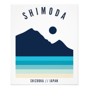 Shimoda Shizuoka Japan Retro Vintag Beach Fotodruck