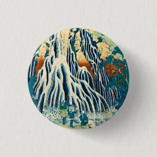 Shimotsuke Kurokami-Yama Kirifuri no Taki Japanisc Button