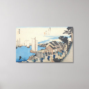 Shinagawa: Abfahrt von einem Daimyo Leinwanddruck