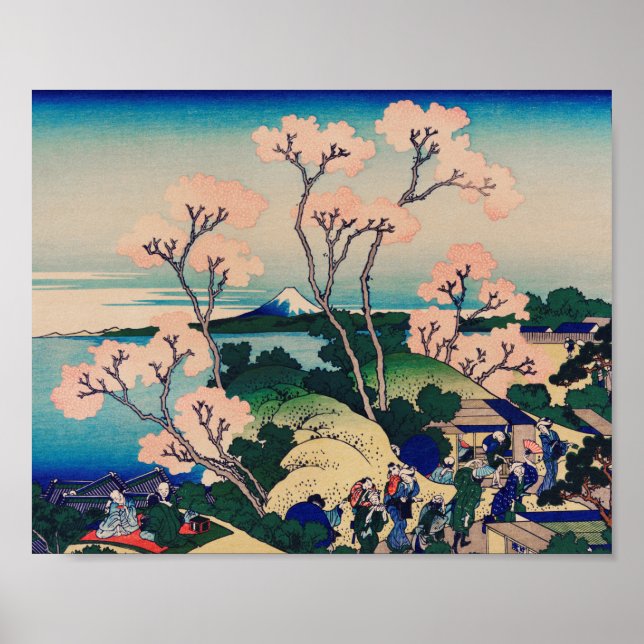 Shinagawa auf Tokaido von Katsushika Hokusai Poster (Vorne)