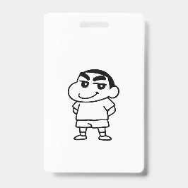 Shinchan Schwarz-Weiß Ausweis
