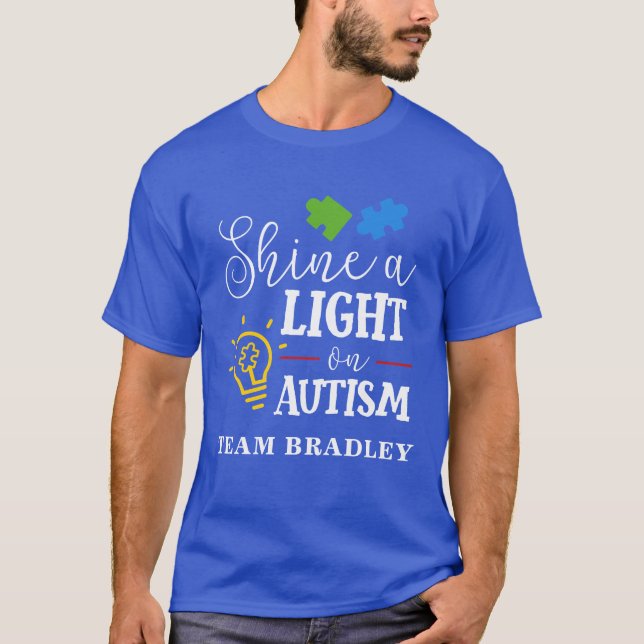 Shine A Light on Autism Matching Team T-Shirt (Vorderseite)