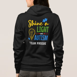Shine a light on Autismus Matching Team Personalis Hoodie
