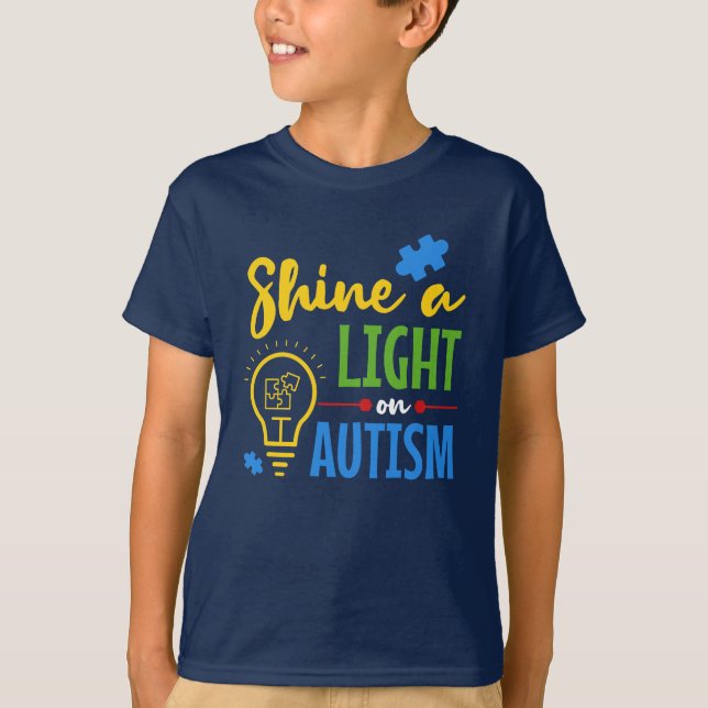 Shine A Light on Autismus T-Shirt (Vorderseite)