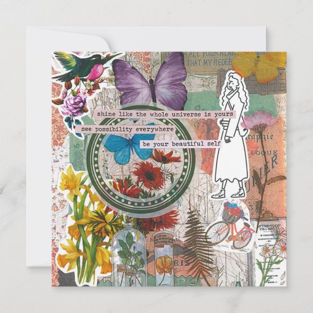 Shine Beautiful Flat Grußkarte (Vorderseite)